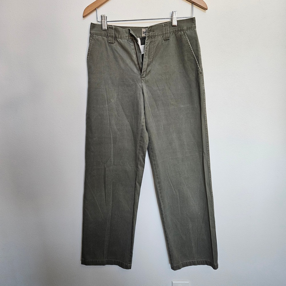 Lee Dungarees Women Olive Green Straight Leg Cotton Twill Pants 76441-00 Size 5M